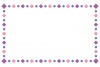 ひし形と丸のラインフレーム/パープル・ピンク