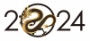 年賀状素材　2024年　辰年のロゴ