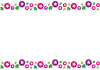 1_フレーム_・上下・夏・植物・ピンクと紫のアサガオ