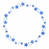 星の円形フレーム（青）