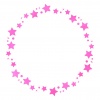 星の円形フレーム（ピンク）