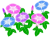 朝顔のお花模様壁紙画像シンプル背景素材イラストpng透過