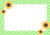 夏の向日葵のフレーム背景
