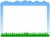 青空と草原のフレームシンプル飾り枠素材イラスト