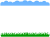青空と草原のフレームシンプル飾り枠素材イラスト透過png