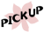 Pick upのロゴマークシンプルデザイン文字イラストpng透過
