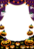 紫のハロウィーン劇場フォトフレームタテ