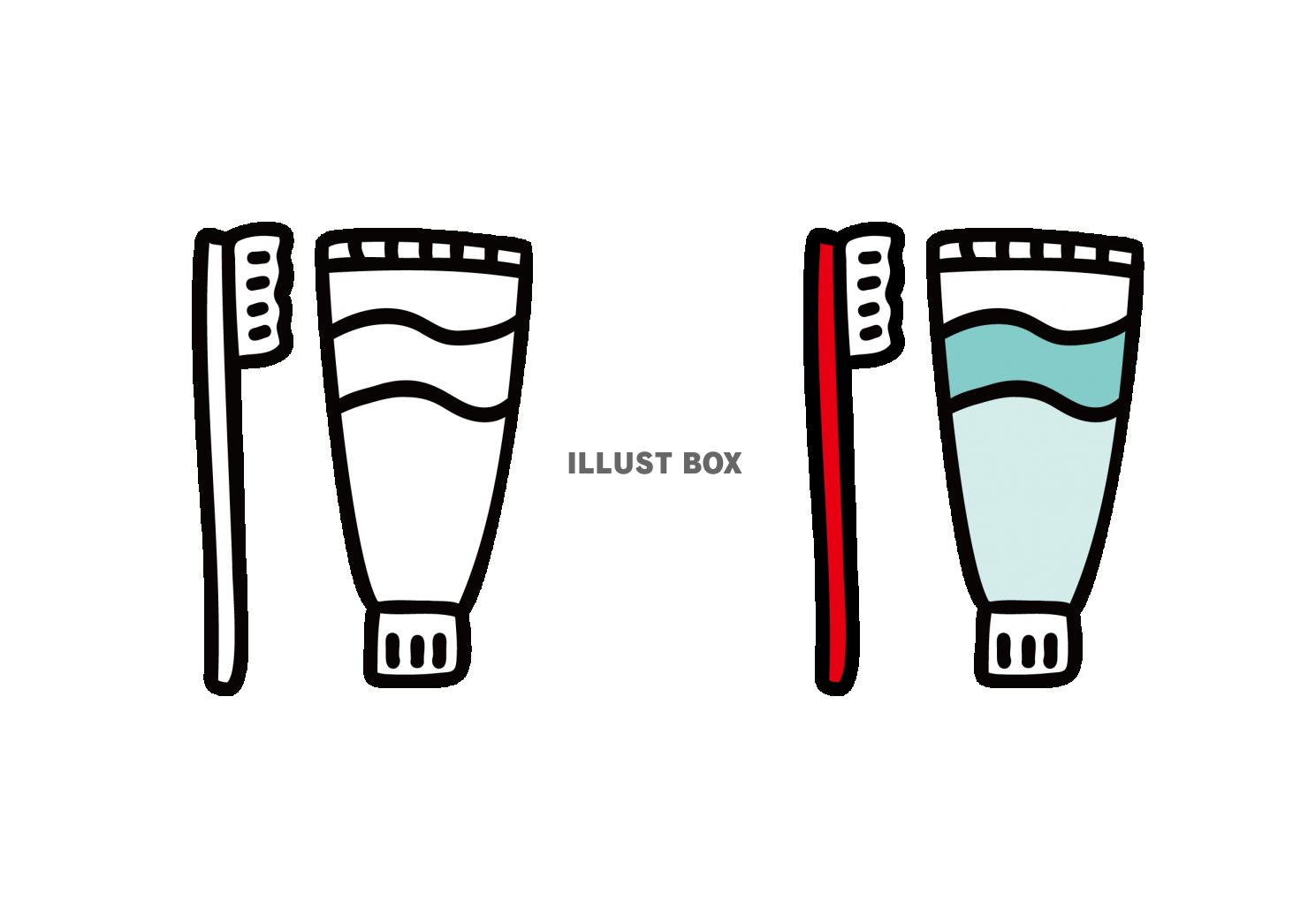 歯ブラシと歯磨き粉チューブ