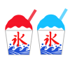 かき氷２つ　透過png