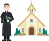 キリスト教会の神父と教会
