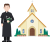 キリスト教会の神父と教会
