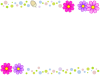 コスモスの花模様フレームシンプル飾り枠背景イラスト透過png