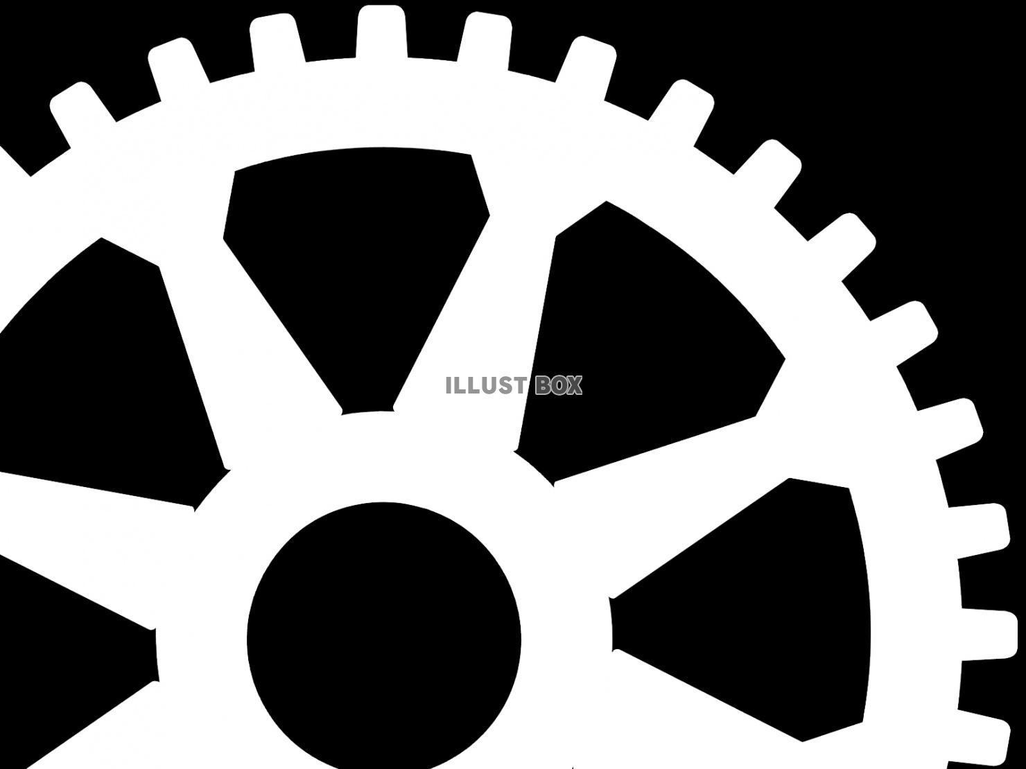 大きい歯車のシルエット壁紙シンプル背景素材イラスト