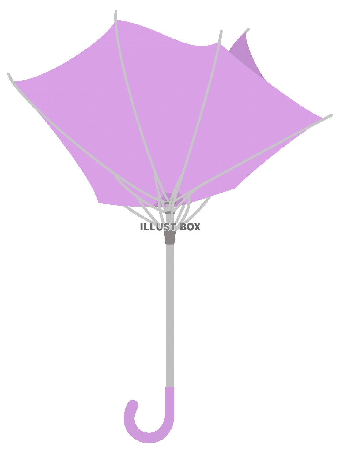 裏返った傘のアイコン　ピンク