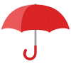 傘のアイコン　赤