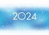 2024年　雪の背景の年賀状テンプレート