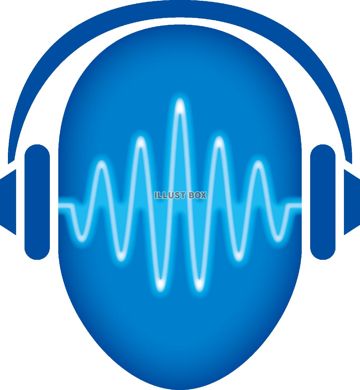 ヘッドホンで音楽を楽しむ人のイメージ　カラー