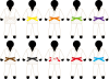 柔道の段・級による帯の色分けセット