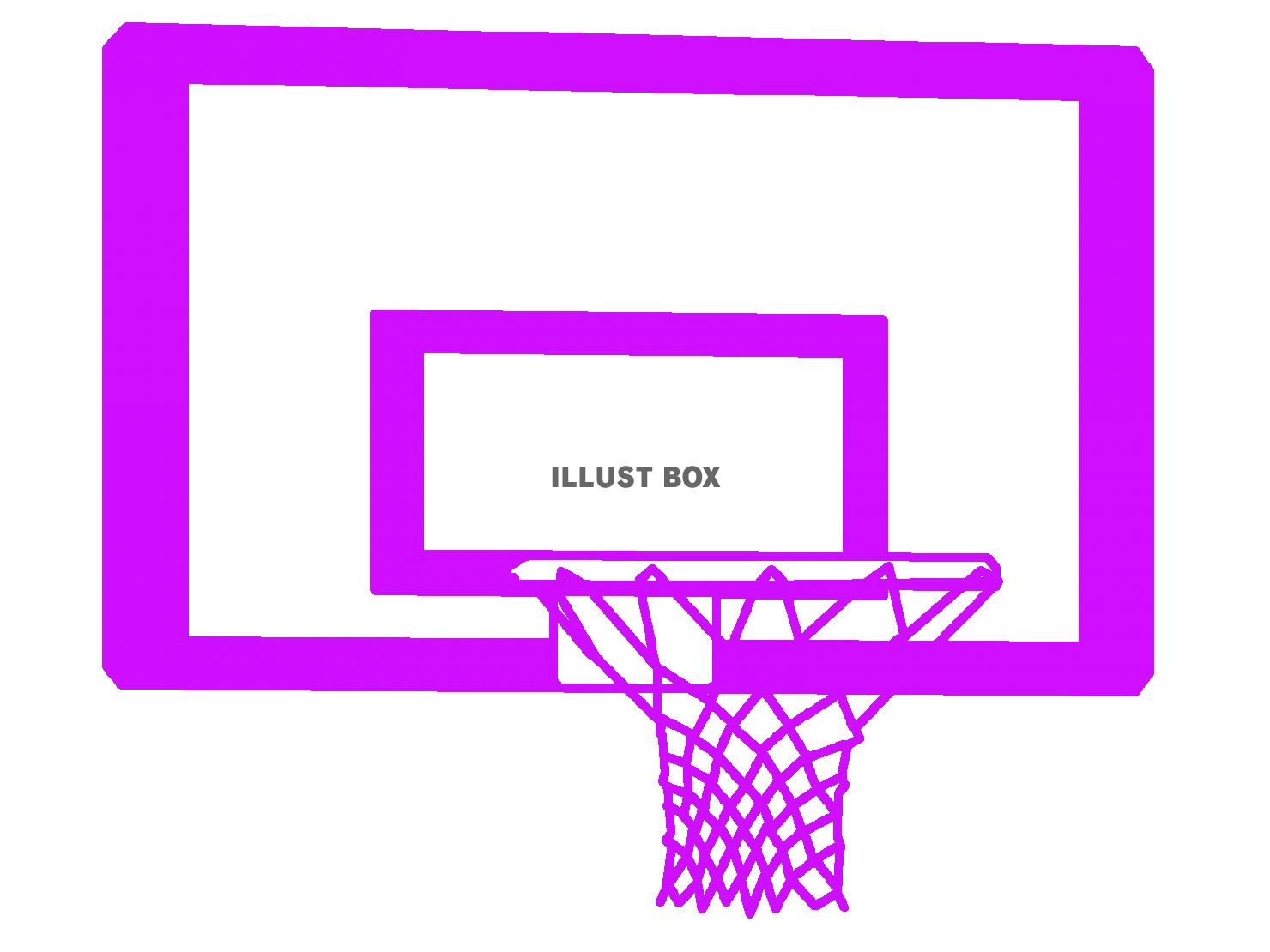 紫色のバスケットゴールのシルエットアイコン