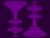 紫色のビショップのシルエットアイコン