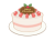 苺の乗ったクリスマスケーキ