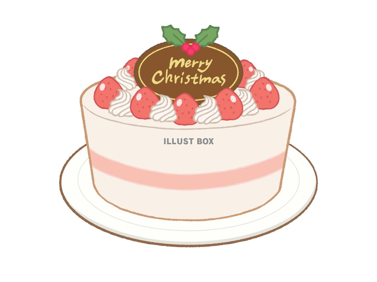 苺の乗ったクリスマスケーキ