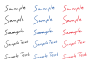 「サンプルテキスト」　手書き英文字セット