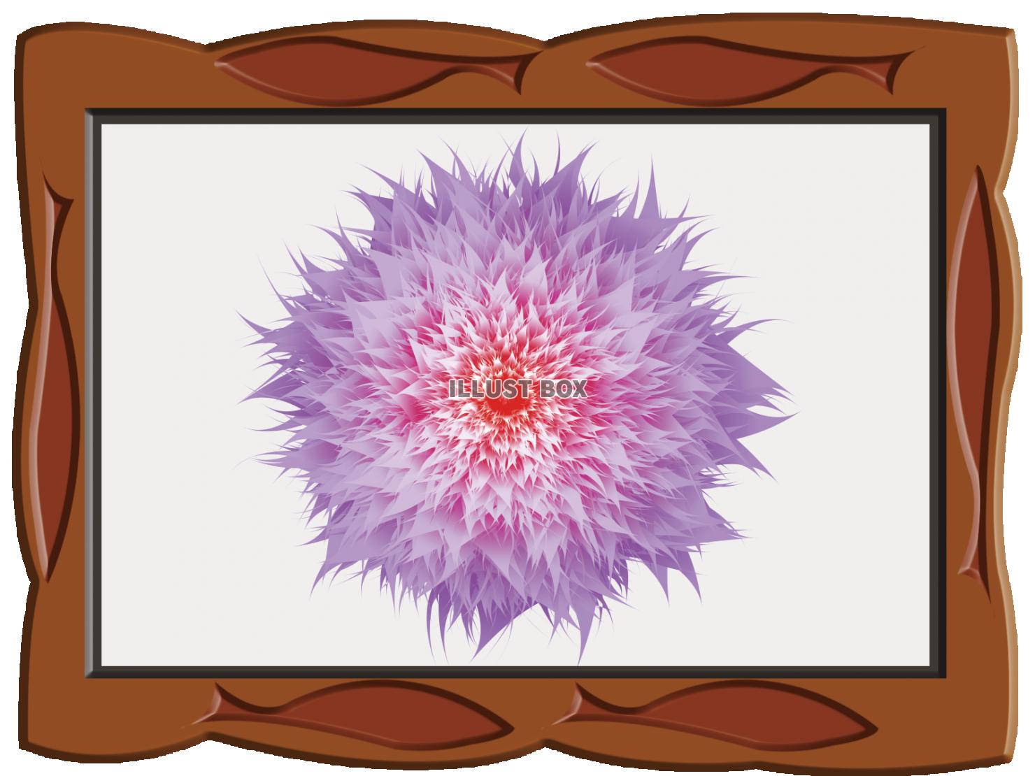 額に入った「花」の絵_03