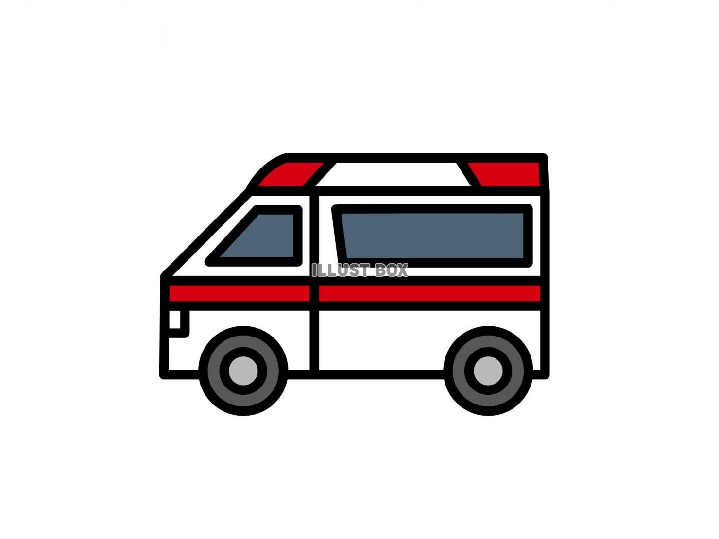 シンプルな救急車のイラスト