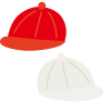 赤と白の帽子
