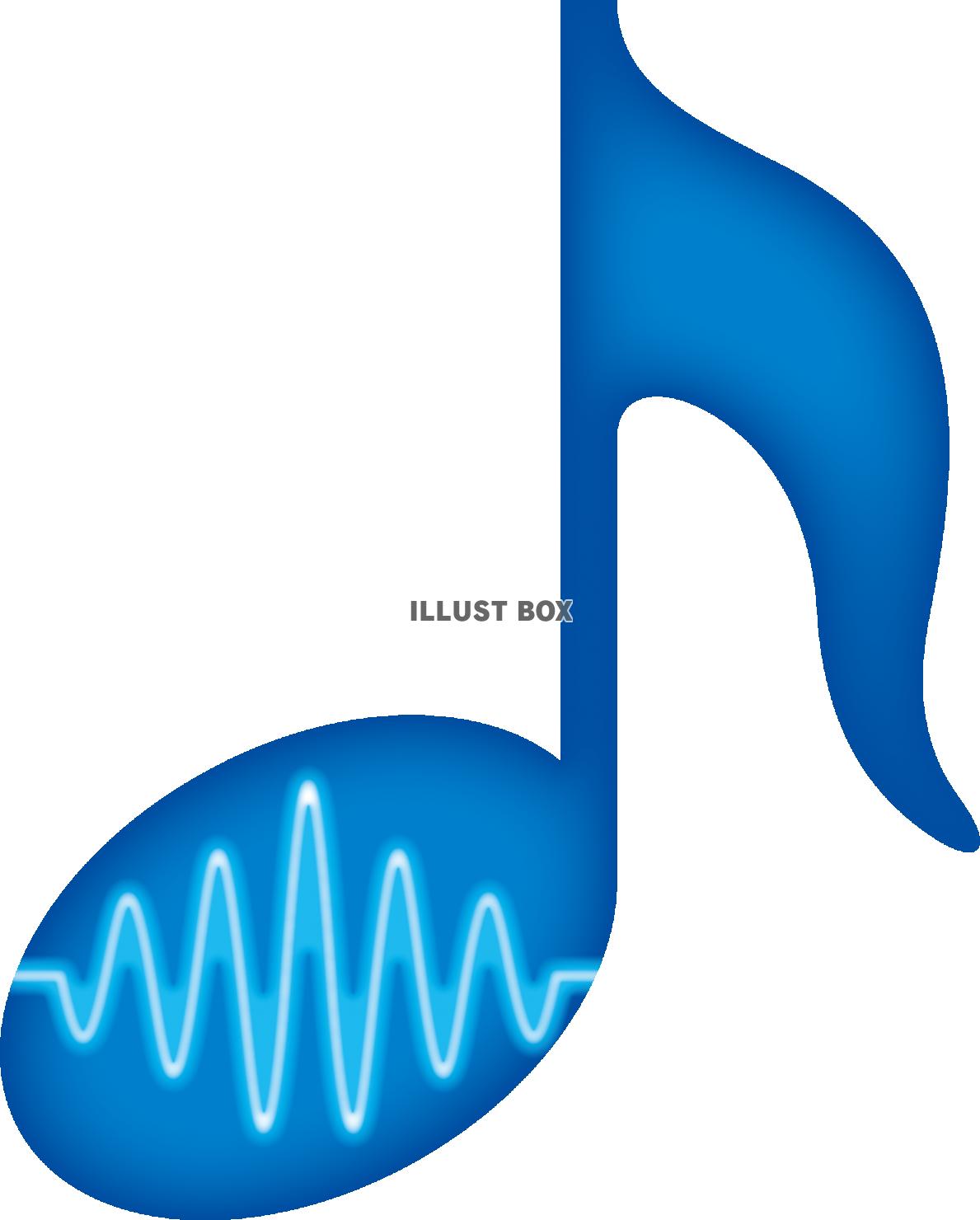音楽のイメージの音符と音波のシンボル