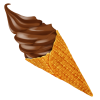 ワッフルコーンのソフトクリーム チョコレート