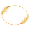 リアルな麦穂の円形フレーム 2本