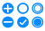 青　数字記号　マーク
