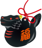 辰年土鈴（透過PNG）黒