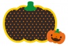 ハロウィンかぼちゃのパターンフレーム/ドット・黒