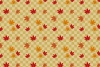秋色市松模様と紅葉のパターン背景2