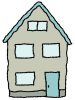 お家のヘタウマタッチの素材シンプル背景イラストpng透過