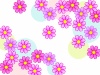 コスモスのお花模様壁紙シンプル背景素材イラスト