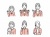 様々な年齢層の女性のイラスト