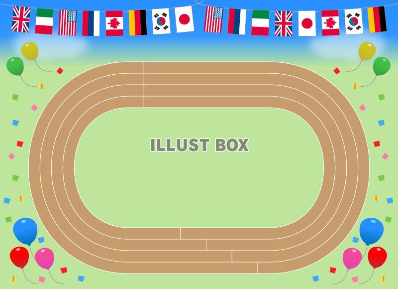 運動会（国旗）・グラウンド-1