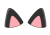 猫耳素材　黒猫