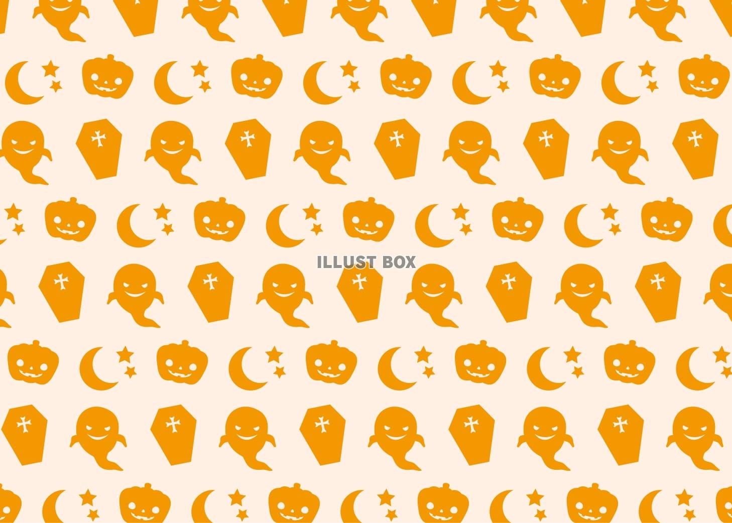 ハロウィンの背景素材（オレンジ）