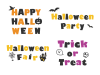 ハロウィンのかわいい文字のセット