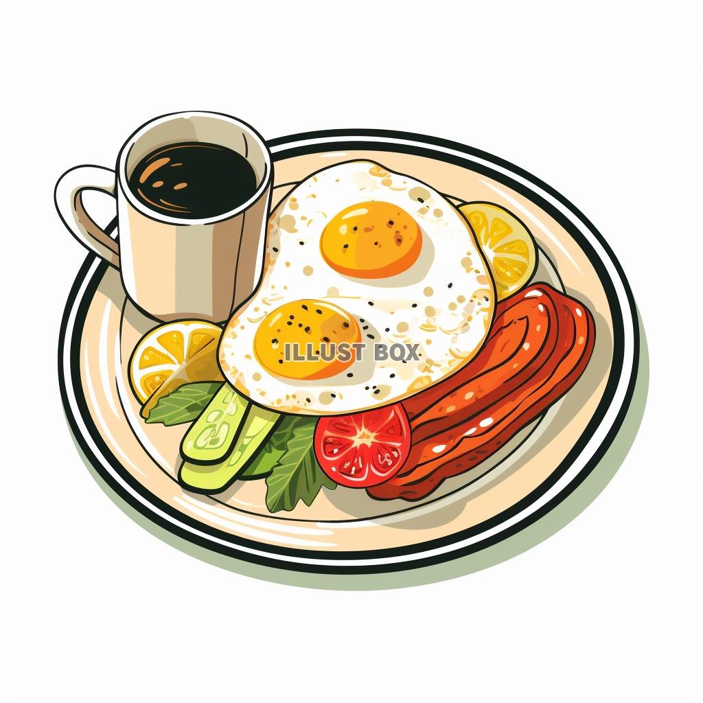 コーヒーと朝食セット #04