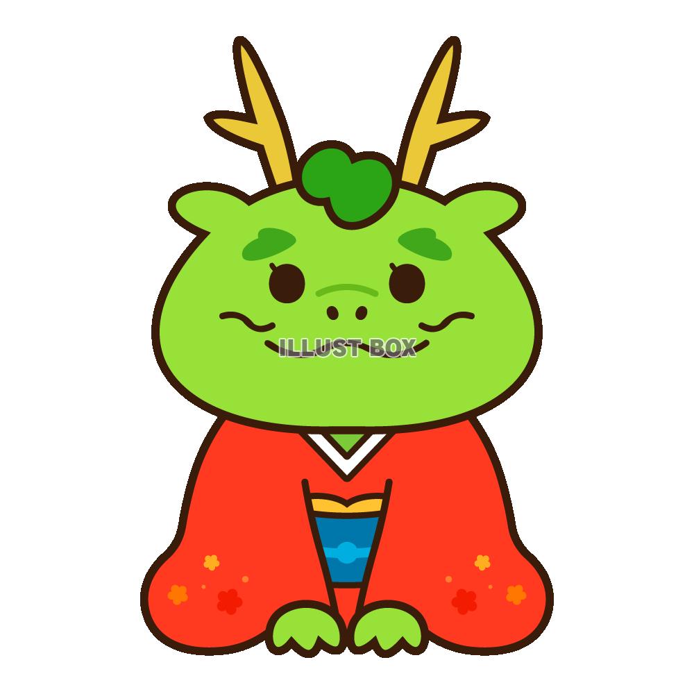 挨拶をする着物を着た辰
