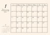 2024年1月 おしゃれカレンダー（A4）ヨコ