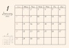 2024年1月 おしゃれカレンダー（A4）ヨコ
