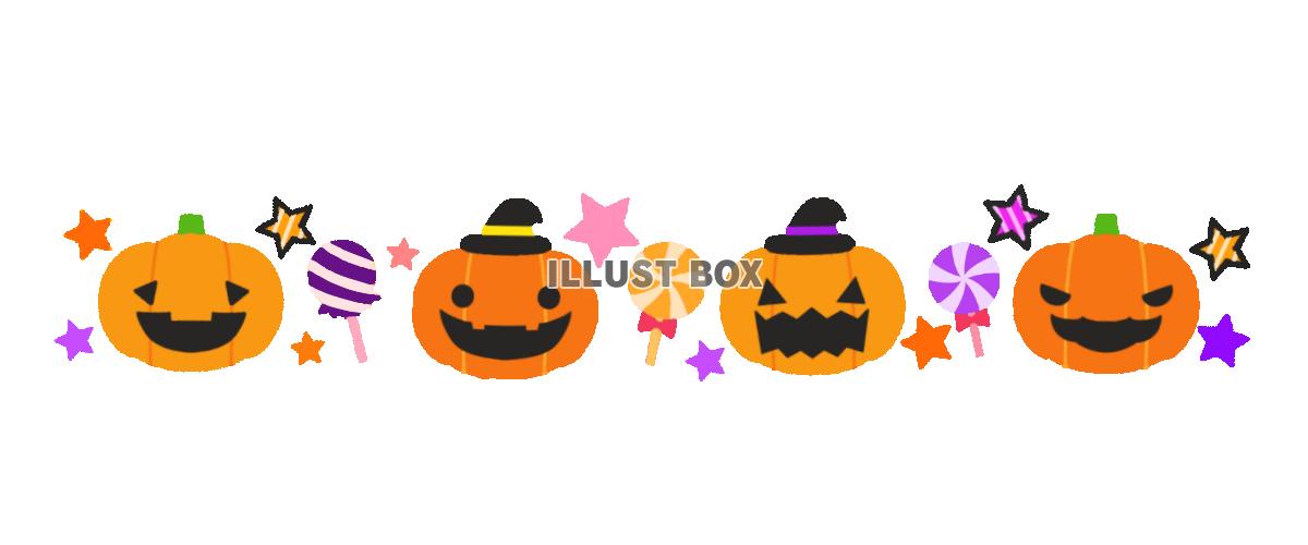 ハロウィンパンプキンライン　透過png