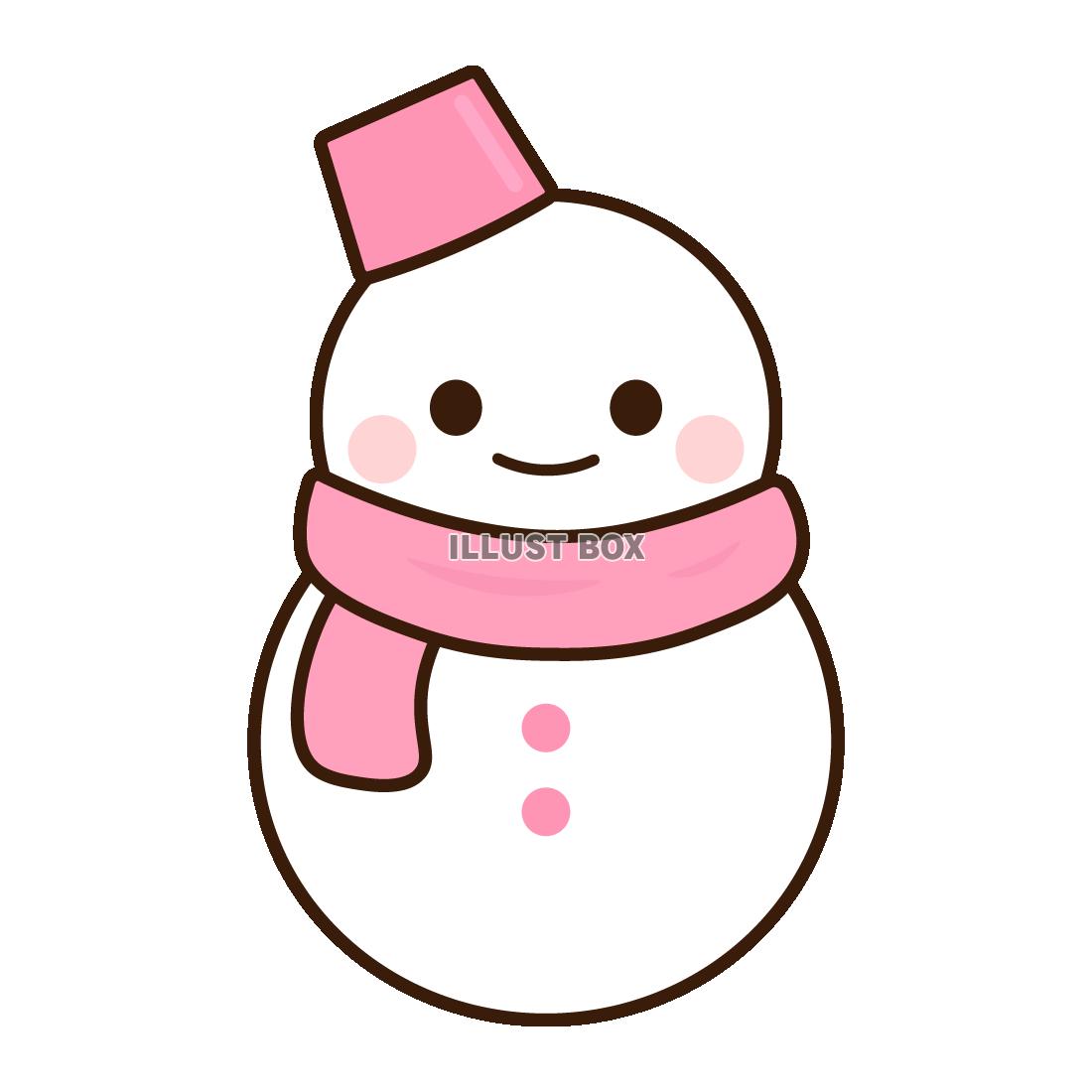 雪だるま　ピンク